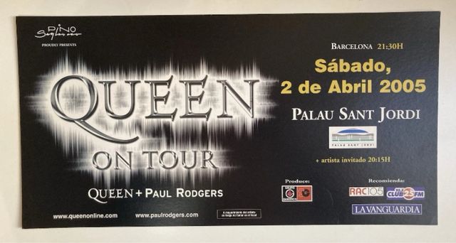 Póster Queen + Paul Rodgers Barcelona 2005