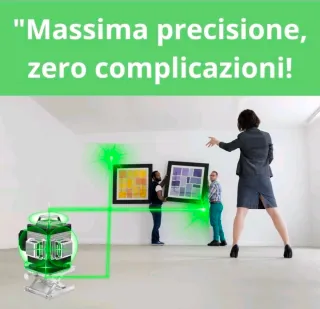 Livella Laser 4D 16 Linee Autolivellante 2 Batteri