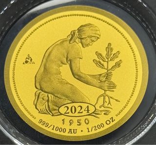 Moneda de oro Alemania (1/200 oz)
