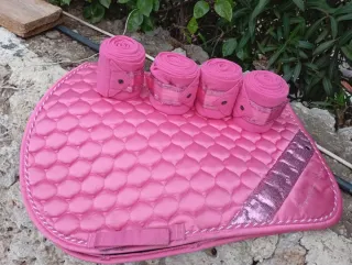 Mantilla doma y vendas rosa