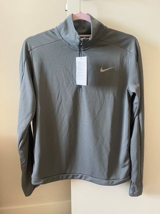 Camiseta Nike Running Dri-FIT 1/4 Zip Gris