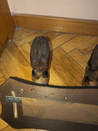 Perchero de madera con patas de animal es original