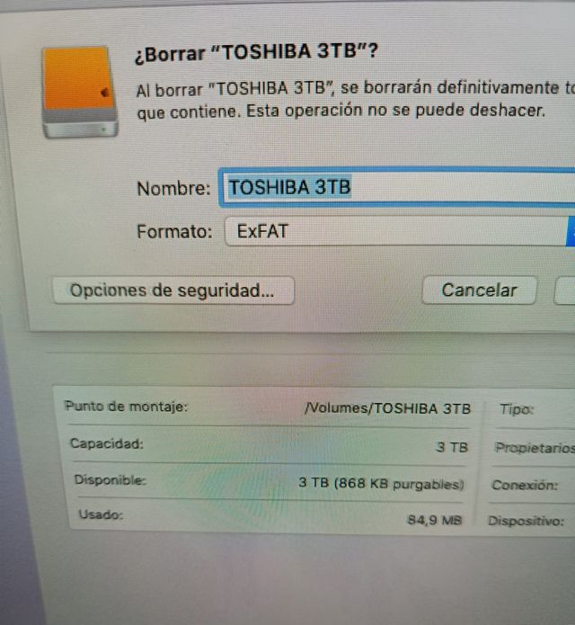 Disco Duro Externo Toshiba 3TB USB 3.0
