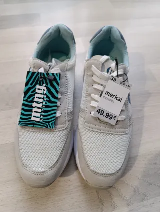 Zapatillas Mustang Talla 39 Gris/Blanco