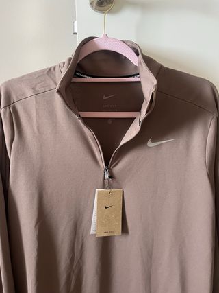 Camiseta Nike Running 1/4 Zip Dri-FIT Marrón
