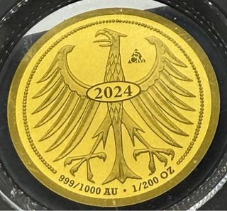 Moneda de oro Alemania (1/200 oz)