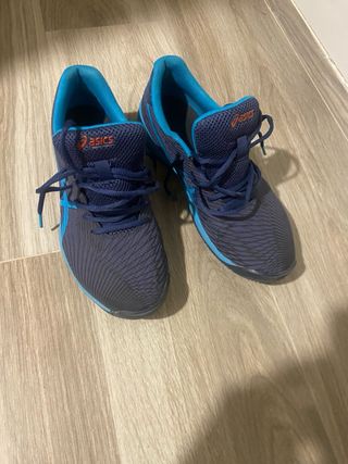 Zapatillas Asics Padel Hombre Azul/Naranja