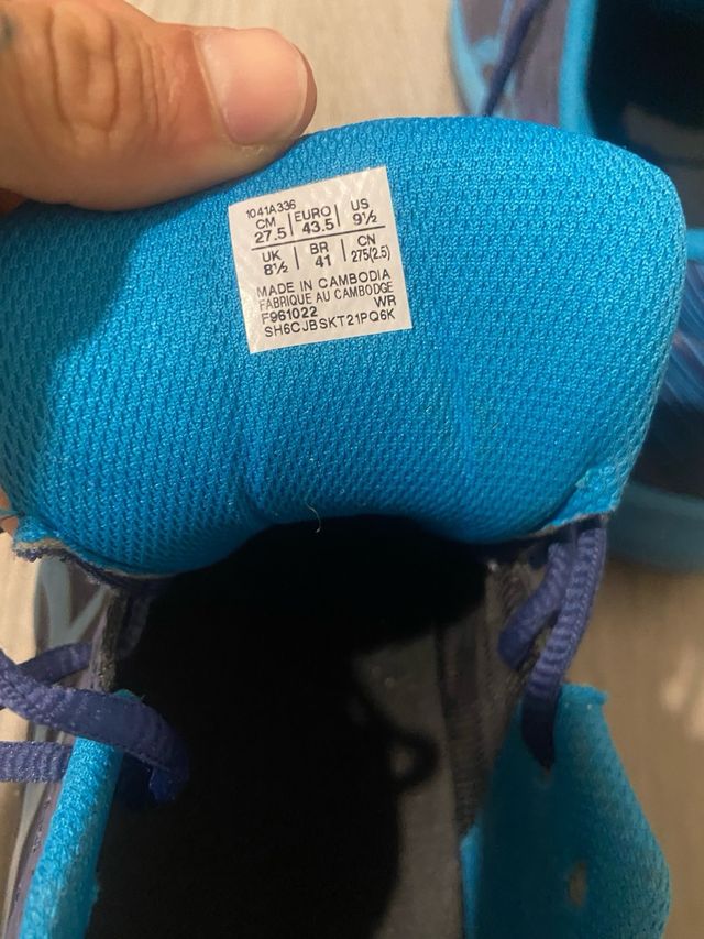 Zapatillas Asics Padel Hombre Azul/Naranja