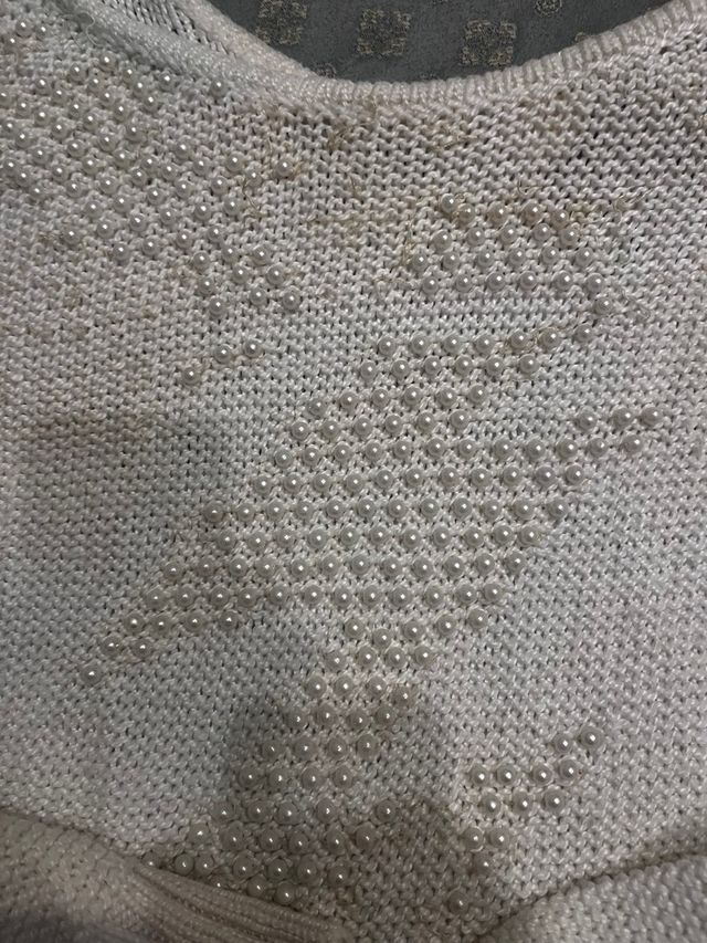 Maglia cotone con perle