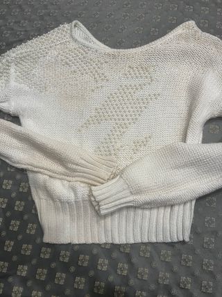 Maglia cotone con perle