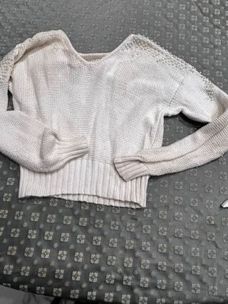 Maglia cotone con perle