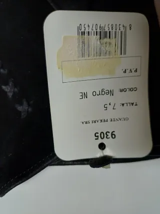 Guantes de piel negros para mujer