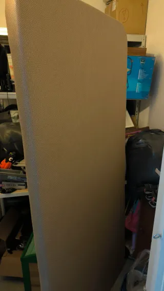 Base tapizada 90cm beige con 4 patas