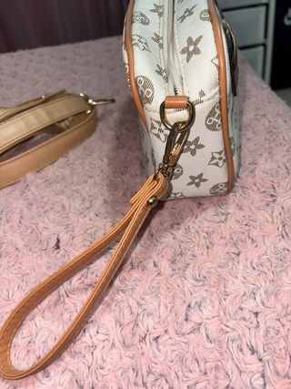 Bolso/Riñonera Marrón y Blanco