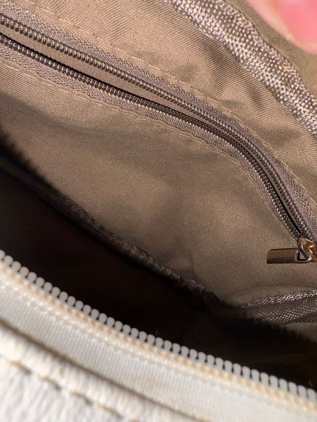 Bolso/Riñonera Marrom e Branco