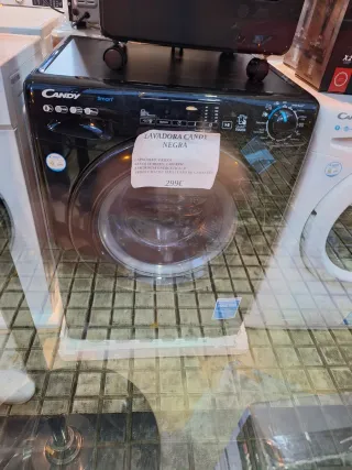 Lavadora Candy Negra 8kg 1400rpm