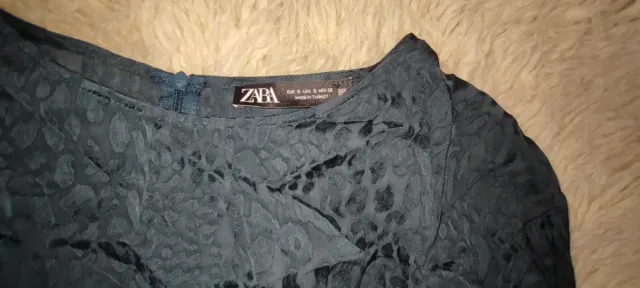 Vestido verde botella Zara