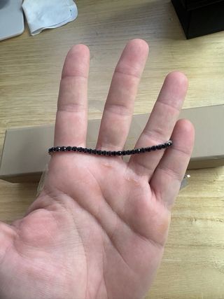 Pulsera Tenis Negra Plata Thomas Sabo