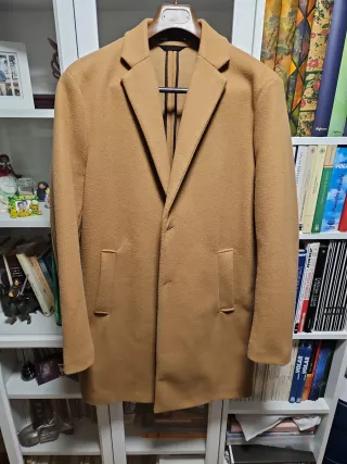 Abrigo paño ZARA HOMBRE beige