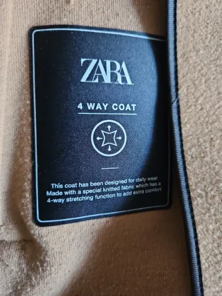 Abrigo paño ZARA HOMBRE beige