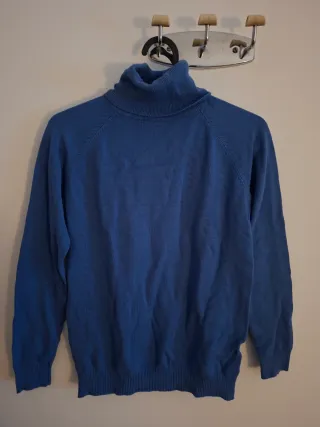 Jersey de cuello alto azul