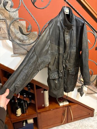 Giacca pelle vintage stile vecchia America