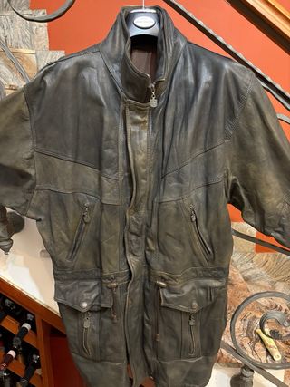 Giacca pelle vintage stile vecchia America