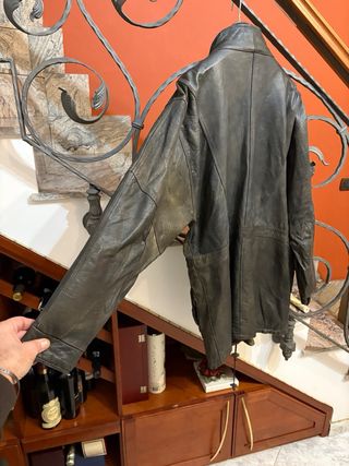 Giacca pelle vintage stile vecchia America