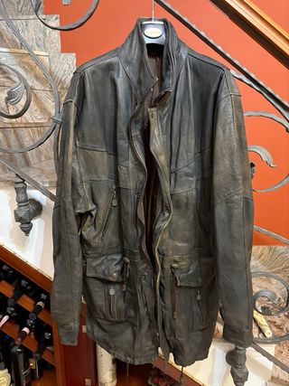 Giacca pelle vintage stile vecchia America