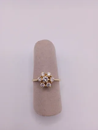 Anillo Oro 18k con Brillantes Talla 12 Peso 2.85