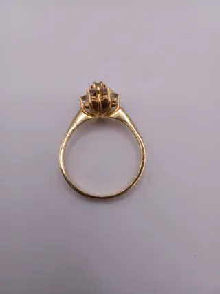 Anillo Oro 18k con Brillantes Talla 12 Peso 2.85