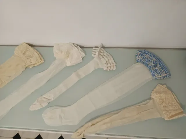 Lote 5 Medias de encaje Malizia beige