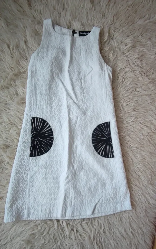 Vestido Desigual blanco con estampado