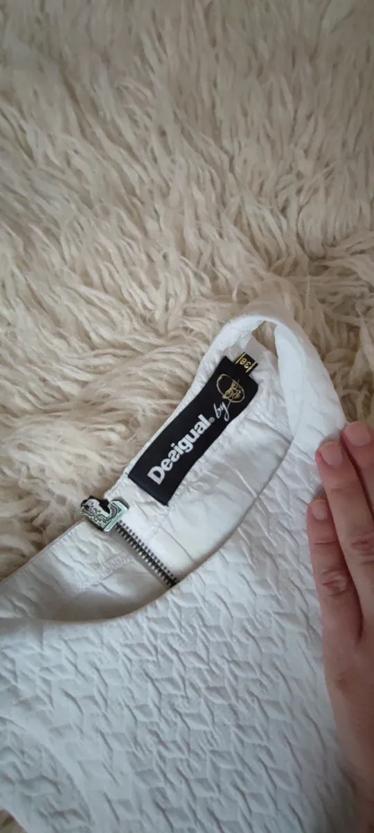 Vestido Desigual blanco con estampado