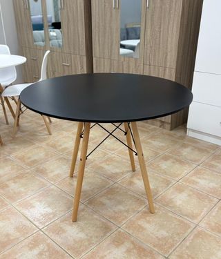 Mesa redonda negra 100cm