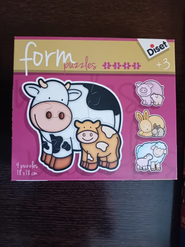 Lote 6 juegos: 5 puzzles y 1 parchís