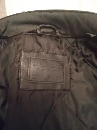 Cazadora cuero motera negra GREEN COAST