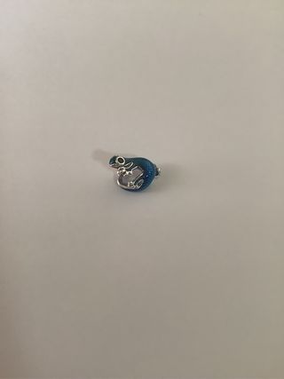 Charm Geco Azul Metálico