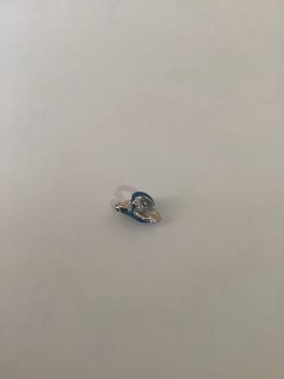 Charm Geco Azul Metálico