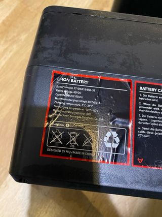 Baterías NIU NGT 60V 35Ah