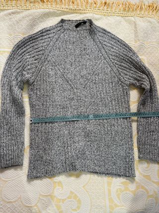 Maglione lana grigio uomo