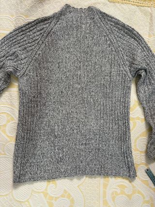 Maglione lana grigio uomo