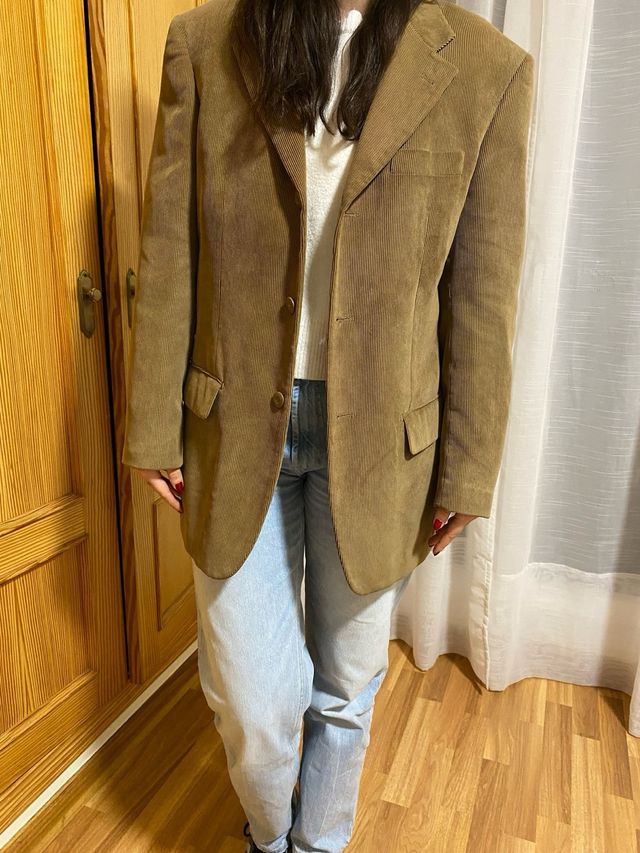 Americana de pana marrón talla M