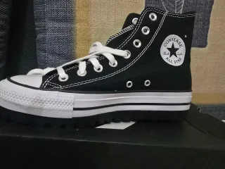 Converse plataforma negras talla 40
