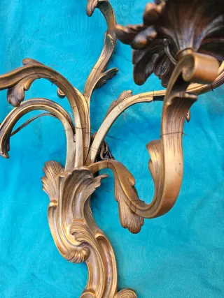 Coppia Applique Ottone Antico