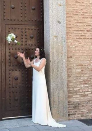Vestido de Novia Etxart&Panno Beige/Blanco