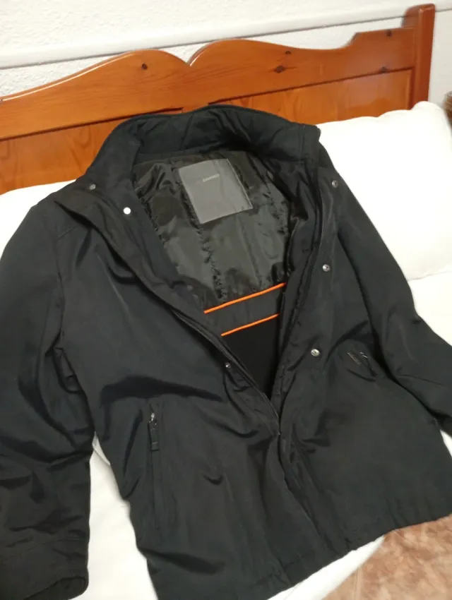 Chaquetón negro hombre
