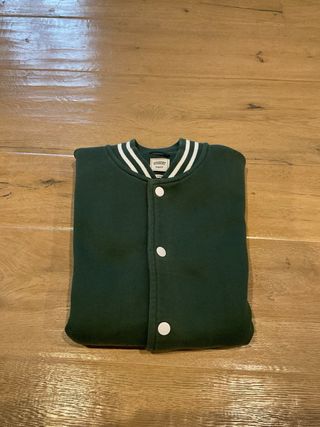 Giacca college verde e bianca