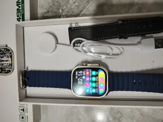 Smartwoc Orologio Uomo Smartwatch Blu/Argento