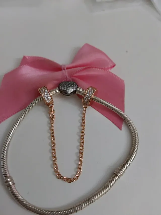 Cadena Seguridad Plata Rose S925